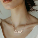 Silver Belle Fever Name Necklace — minimalist personalised pendant featuring your name, a timeless keepsake crafted to celebrate your uniqueness.