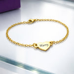 Precious Heart Name Bracelet - Bangles & Bracelets by Belle Fever, perfect gift for her