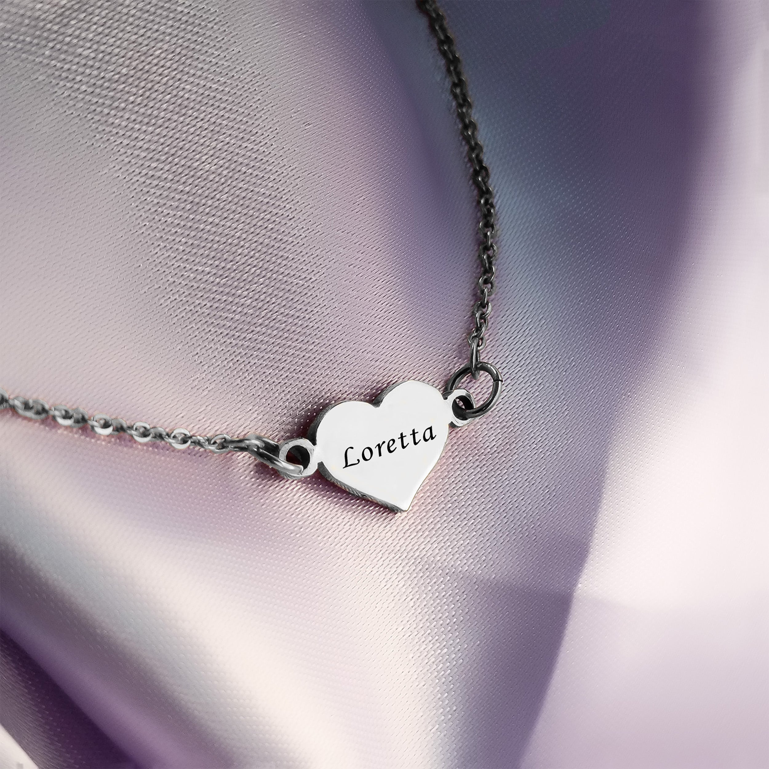 Precious Heart Name Necklace