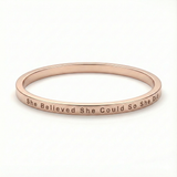 She Believed She Could | Inspirational Bangle