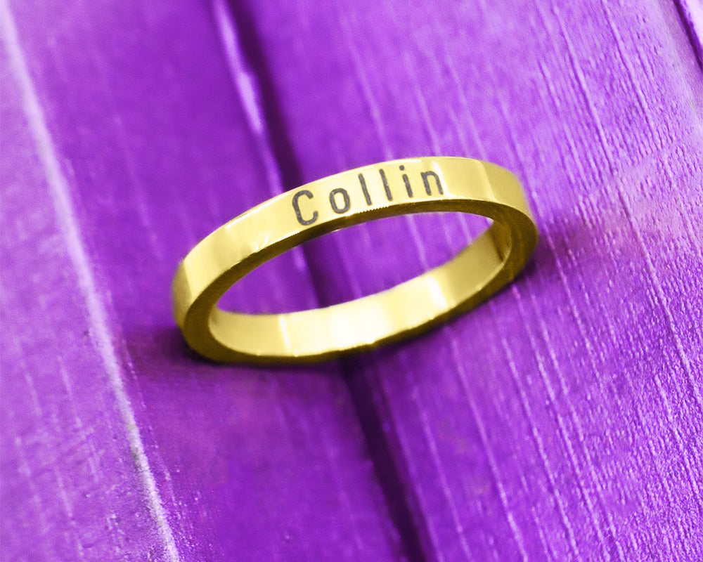 Stackable Personalised Classic Ring