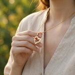 Trust in Him necklace by belle fever worn casually, elegant Christian faith necklace for everyday spiritual reminder