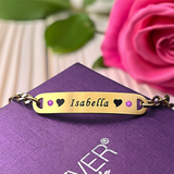 Bar Bracelet with Birthstones