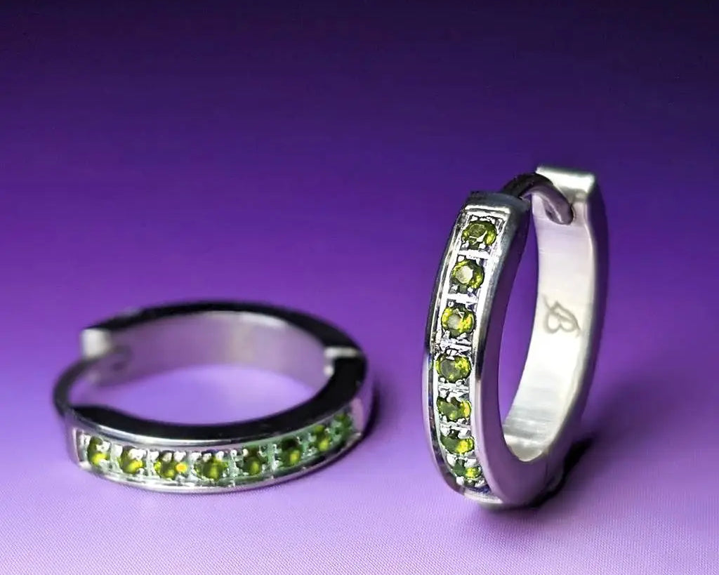 Zircon Hoop Earrings