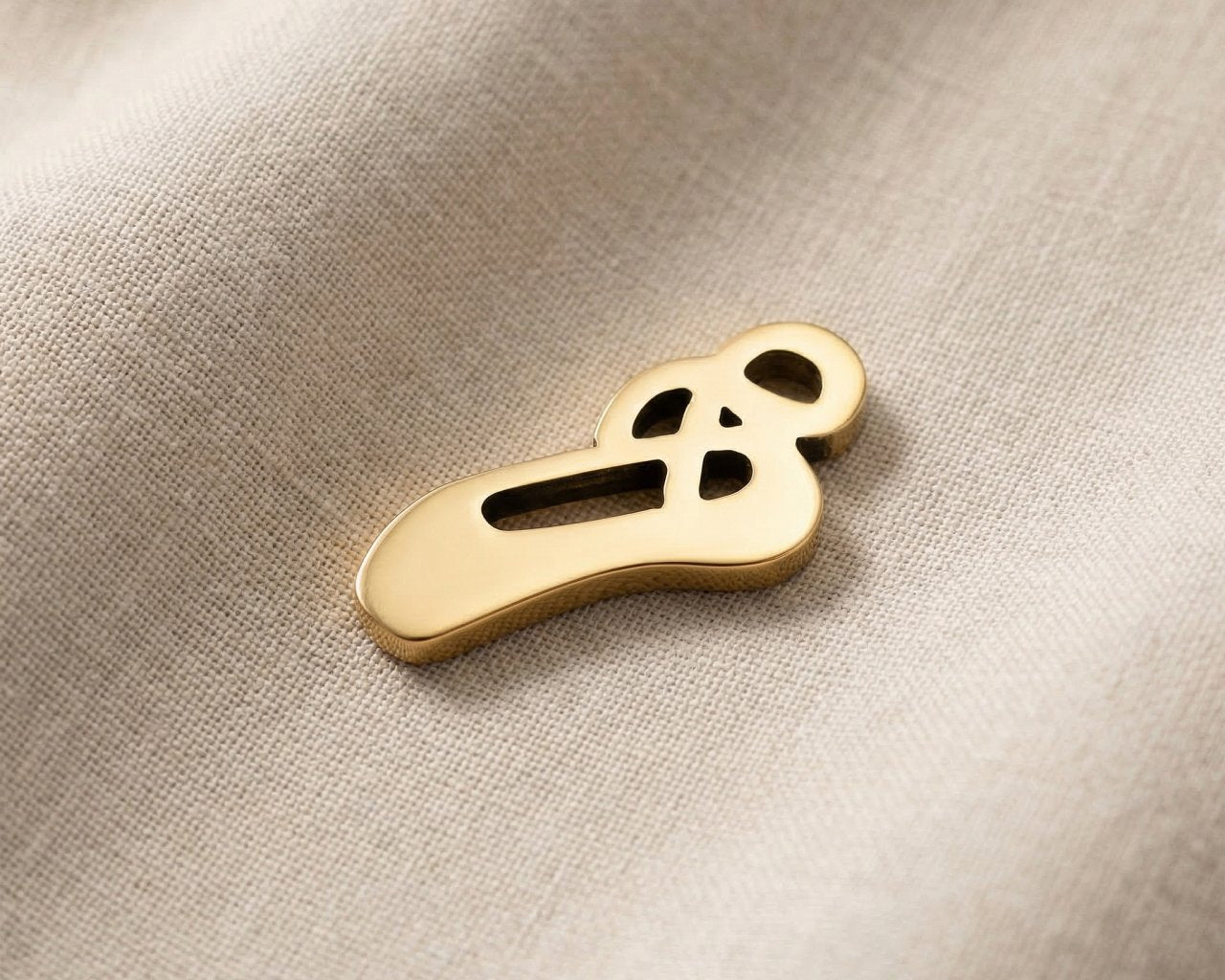 Gold ballet shoes charm for Dream Locket bracelet representing dance passion, dedication, and elegance