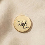Gold heart message charm for Dream Locket bracelet with engraved words symbolizing love and remembrance