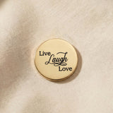 Gold heart message charm for Dream Locket bracelet with engraved words symbolizing love and remembrance