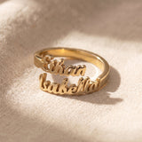 Double Name Personalised Ring (Birthstones Optional)