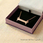Fairy Name Bar Necklace in premium gift box, personalised name bar jewellery gift idea