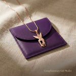 Fairy Name Necklace displayed with gift wallet packaging, personalised name jewellery gift option