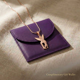 Fairy Name Necklace displayed with gift wallet packaging, personalised name jewellery gift option