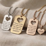 Father & Daughter Necklace Set tone comparison showing gold, silver and rose gold engraved pendants