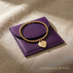 Forever In My Heart Charm Bracelet displayed with gift wallet packaging, personalised jewellery gift option