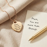 Forever In My Heart Necklace with custom handwriting engraving on heart pendant, personalised jewellery gift