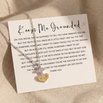 Keep me grounded necklace with message card, meaningful anchor jewellery gift for reassurance and strength