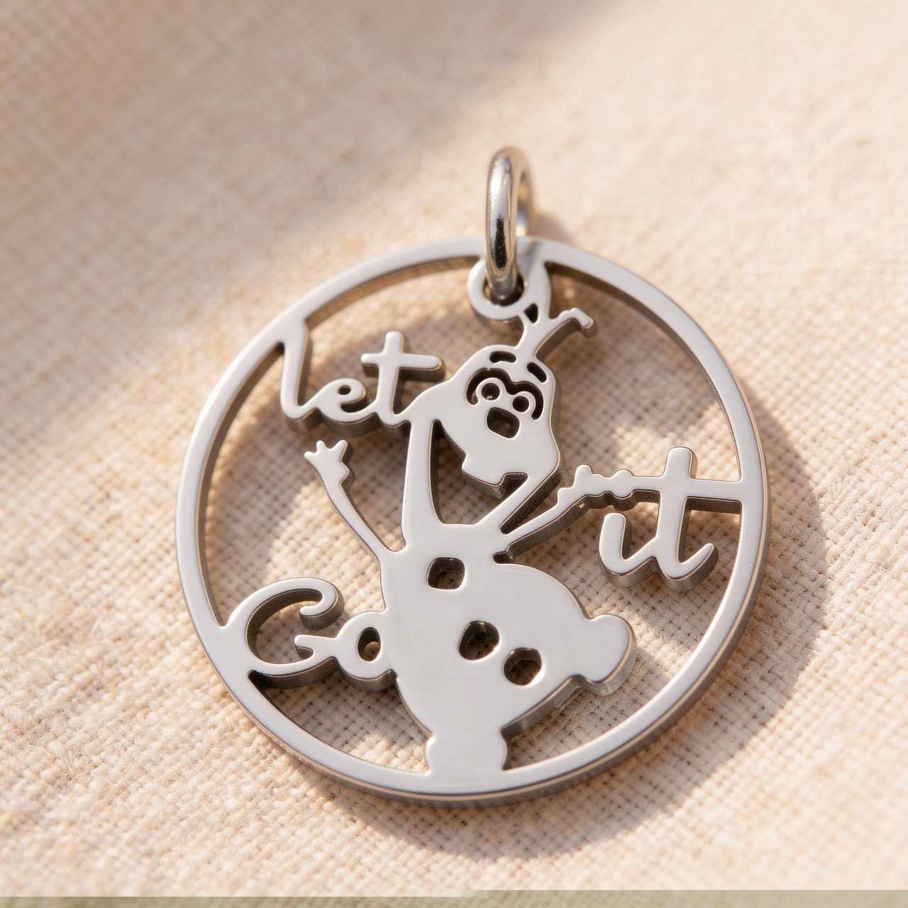 Silver snowman charm for keyring symbolizing winter memories, festive moments, and seasonal keepsake gifts