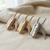 Memory Cremation Necklace tone comparison showing gold, silver and rose gold pendants