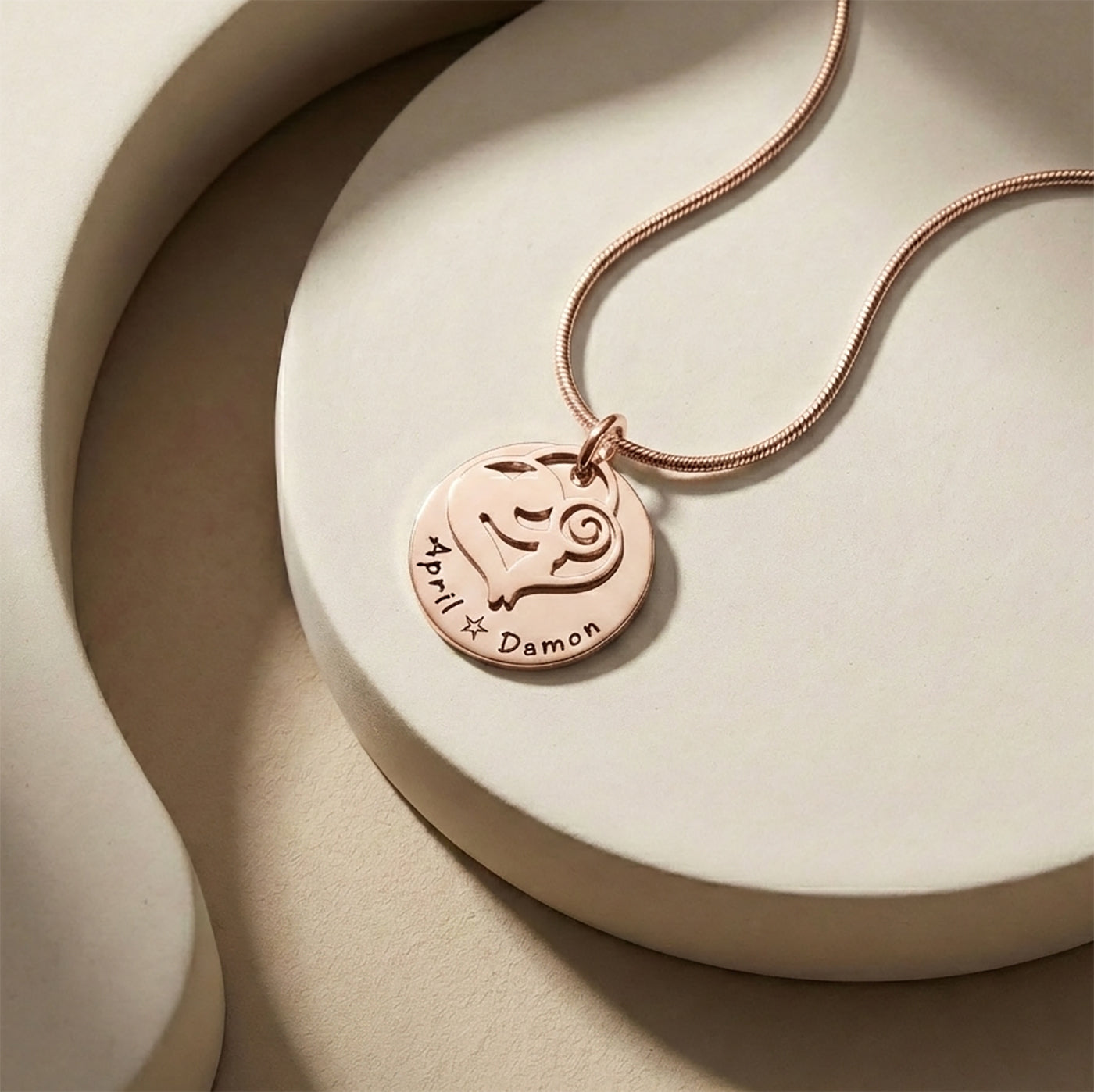 Belle Fever mother’s disc necklace silver flatlay, Mother’s Day gift, sentimental keepsake