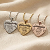 Personalised heart necklace tone comparison showing gold, silver and rose gold finishes