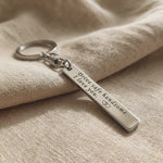 Video showing personalised tag keyring with engraved message and polished finish detail