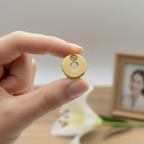 Belle Fever Round Cremation Charm, a meaningful keepsake to hold precious memories with love and remembrance
