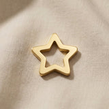 Gold star outline charm for Dream Locket bracelet symbolizing hope, dreams, and inspirational life moments