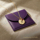 Tokens of Love Necklace displayed with gift wallet packaging, personalised jewellery gift option