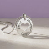 Silver Triple Love Necklace, sentimental keepsake, Mothers Jewellery by Belle Fever 