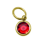 10th GOLD Hanging Birthstone Charm (Optional) - Options Variants