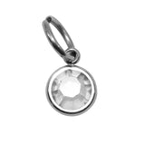 10th SILVER Hanging Birthstone Charm (Optional) - Options Variants