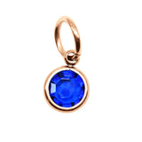 13th ROSE GOLD Hanging Birthstone Charm (Optional) - Options Variants