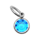 14th SILVER Hanging Birthstone Charm (Optional) - Options Variants