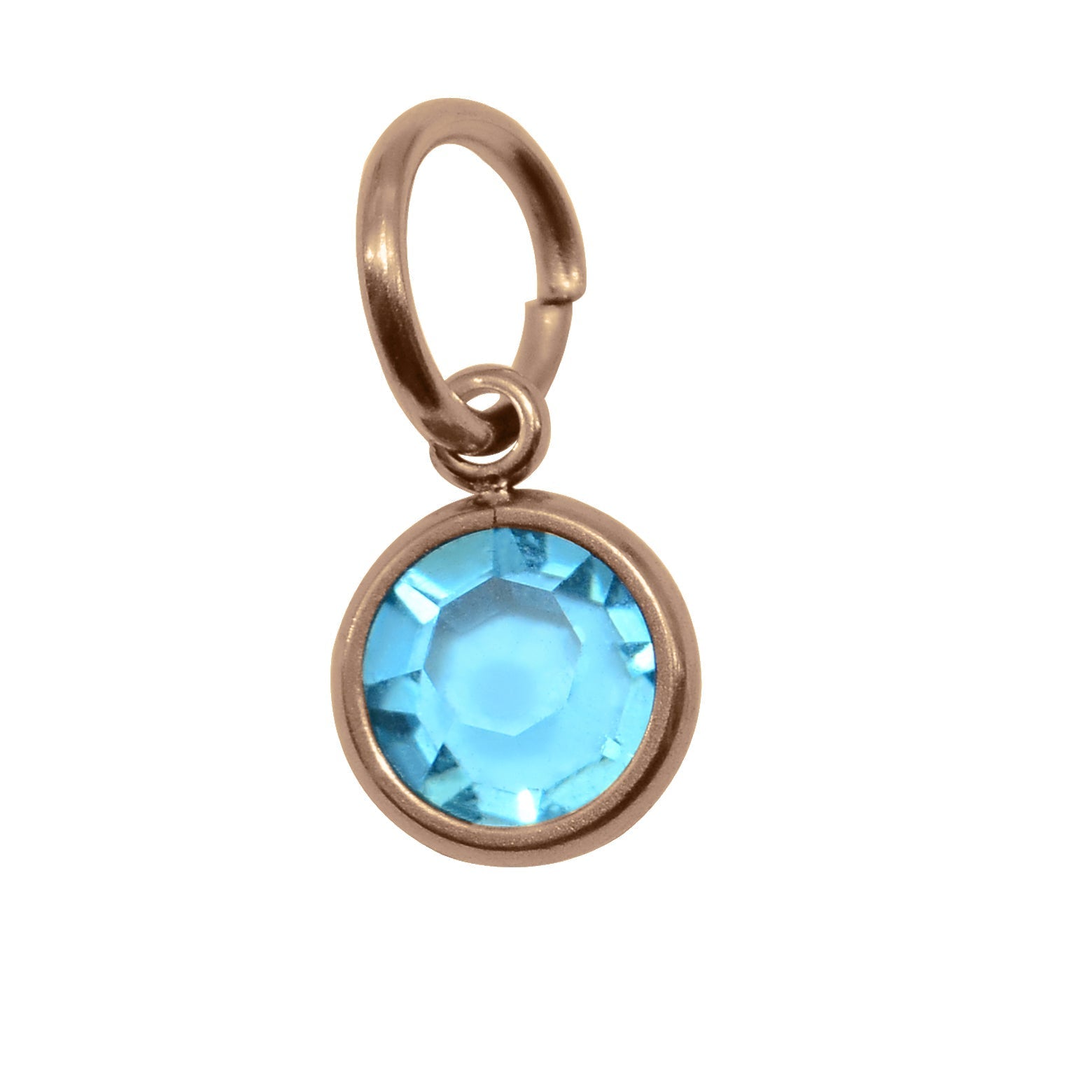16th ROSE GOLD Hanging Birthstone Charm (Optional) - Options Variants