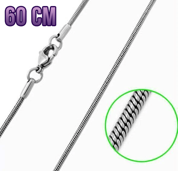 60cm Snake Chain with Extension to 65cm - Options Variants