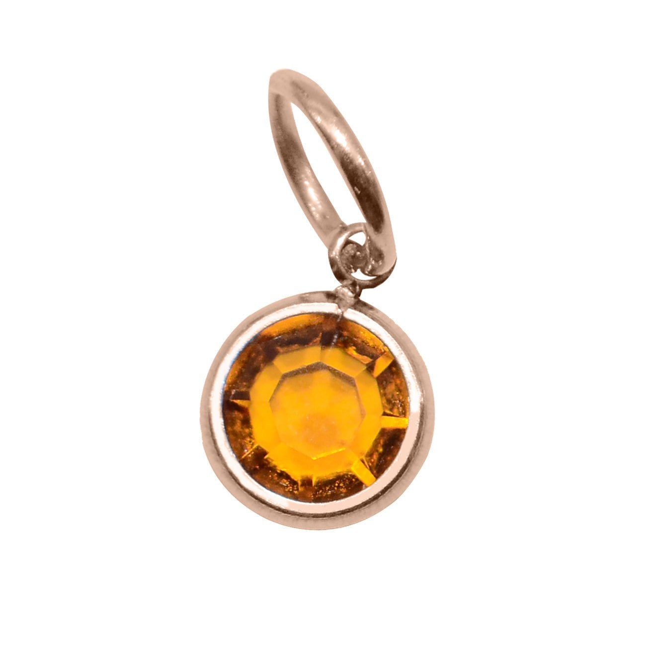 7th ROSE GOLD Hanging Birthstone Charm (Optional) - Options Variants
