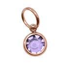 7th ROSE GOLD Hanging Birthstone Charm (Optional) - Options Variants