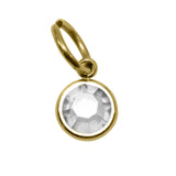 8th GOLD Hanging Birthstone Charm (Optional) - Options Variants