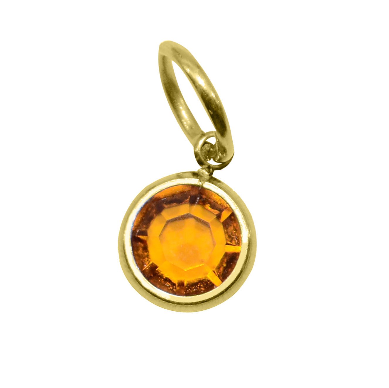 8th GOLD Hanging Birthstone Charm (Optional) - Options Variants