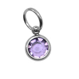 8th SILVER Hanging Birthstone Charm (Optional) - Options Variants