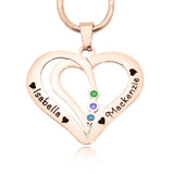 Love Hearts Birthstones Necklace | Belle Fever Personalised Jewellery