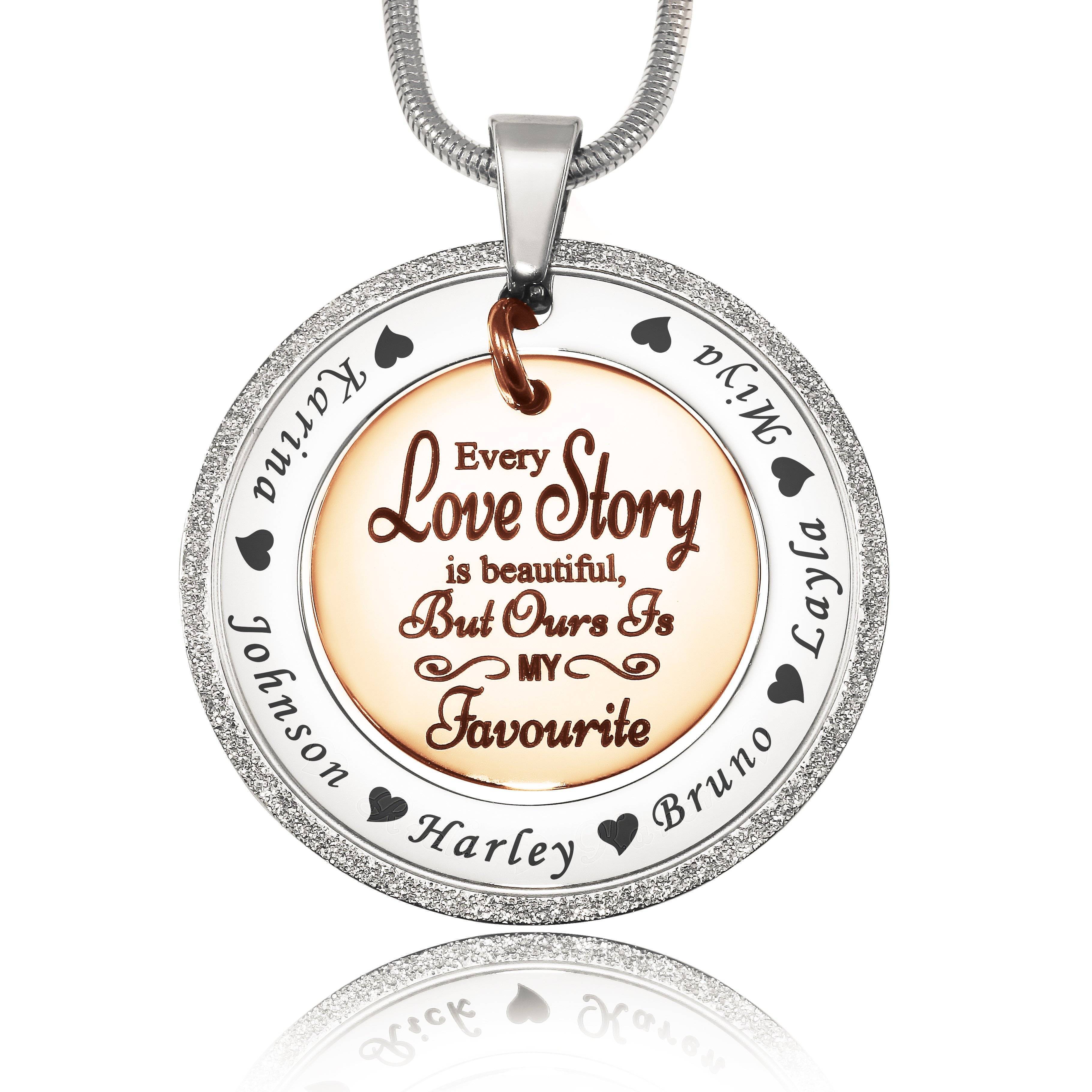 Sparkling Love Story Necklace | Belle Fever Personalised Jewellery