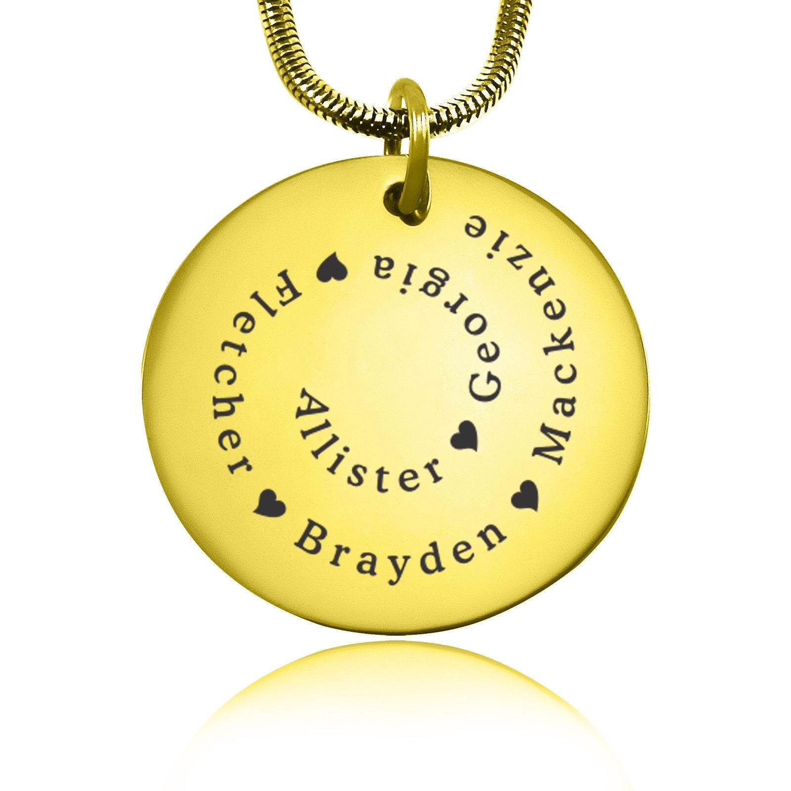 Swirls of Time Disc Necklace | Belle Fever Personalised Jewellery