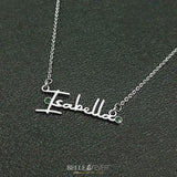 Video of Personalised Signature Font Name Necklace with Birthstone Options by Belle Fever