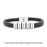 Additional Name Charm for Leather Bracelet - Extras