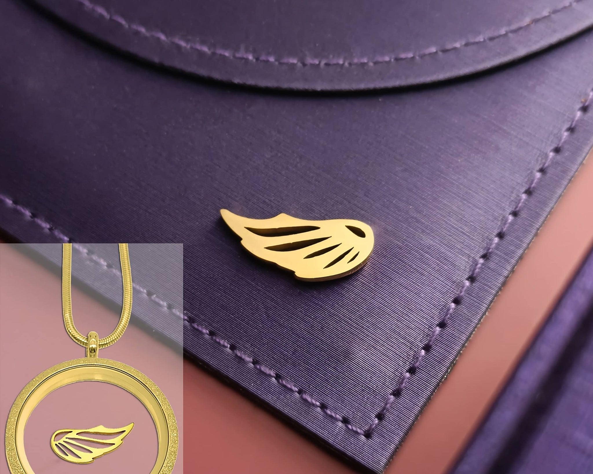 Angel Wing Charm For Dream Locket Bracelet or Necklace - Floating Dream Lockets by Belle Fever