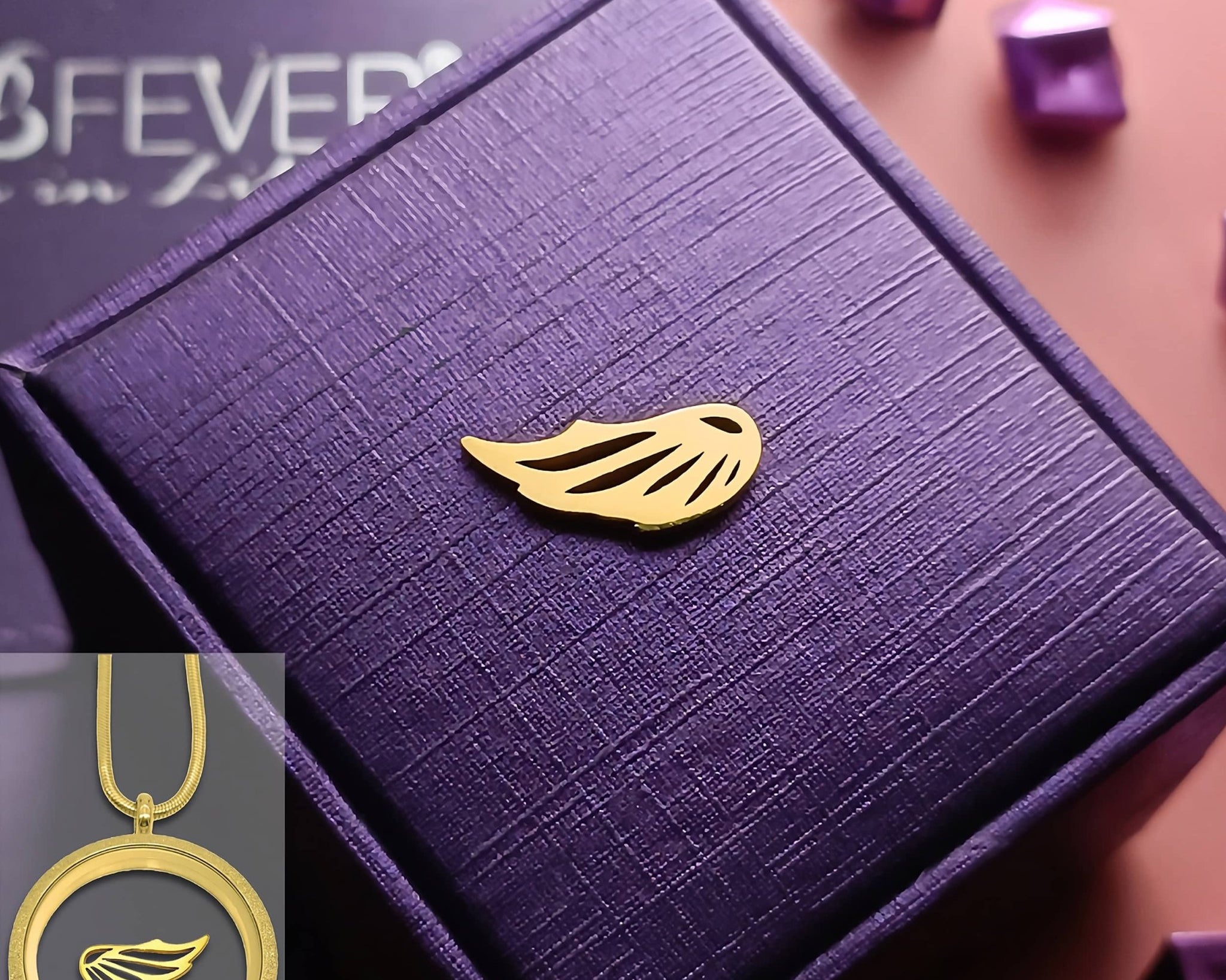 Angel Wing Charm For Dream Locket Bracelet or Necklace - Floating Dream Lockets by Belle Fever