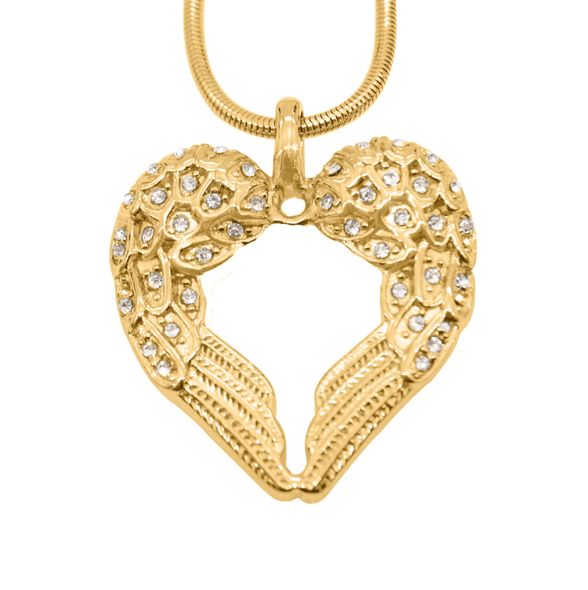 Angels Heart Necklace - Memorial & Cremation Jewellery by Belle Fever
