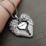 Angels Heart Necklace with Heart Insert - Memorial & Cremation Jewellery by Belle Fever