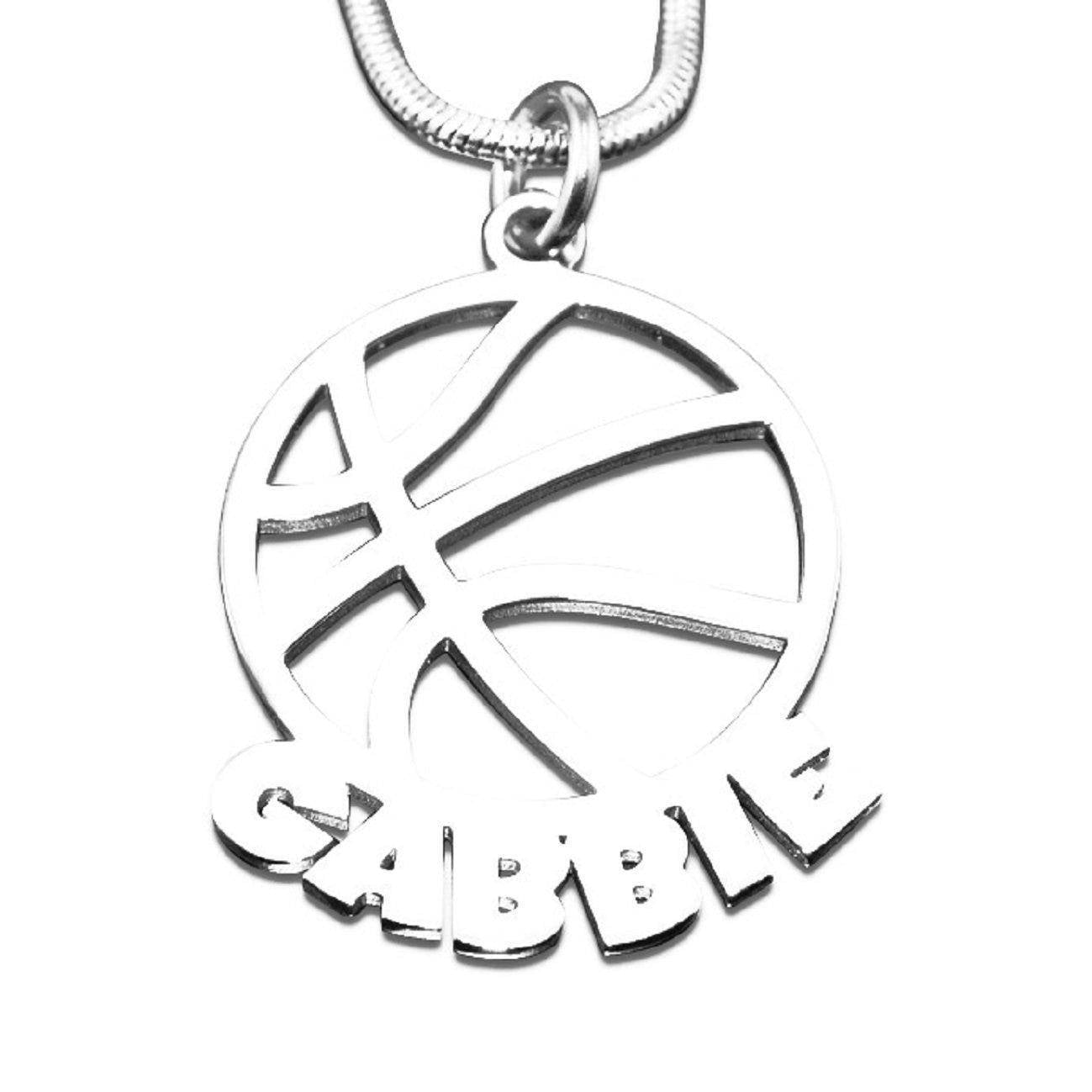 Basketball Name Necklace - Name Necklaces by Belle Fever