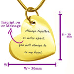 Bottom of My Heart Handwriting Necklace - Mothers Jewellery by Belle Fever